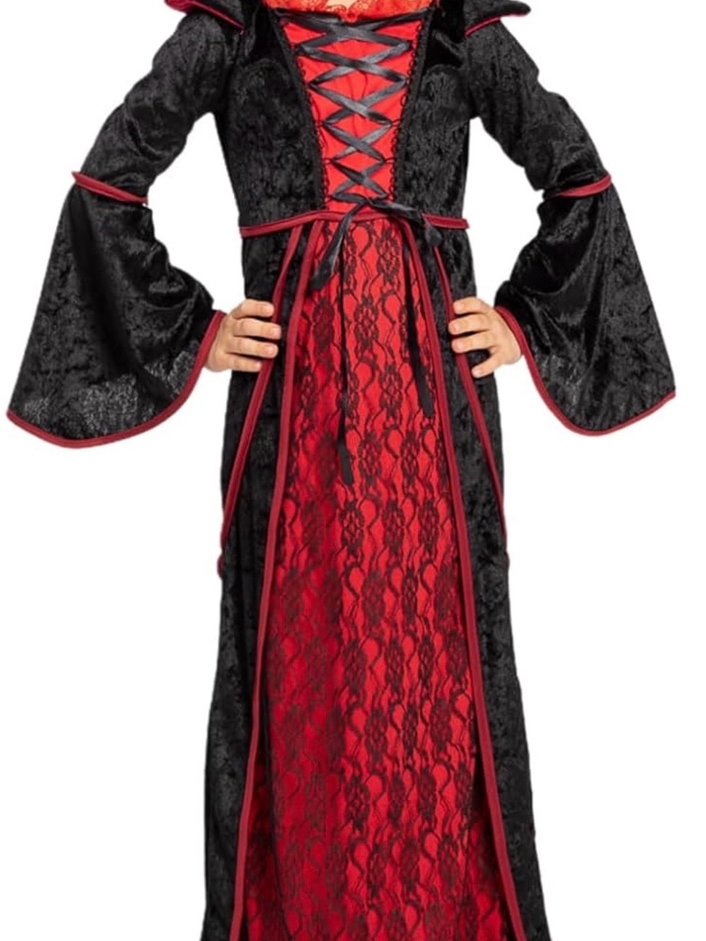 Kids Black and Red Gothic Vampire Costume - Brand
